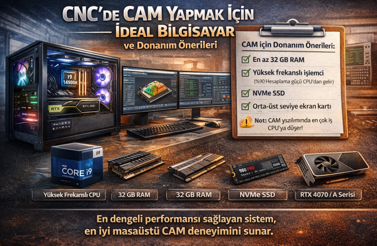CNC’de CAM Yapmak İçin İdeal Bilgisayar Nasıl Olmalı?