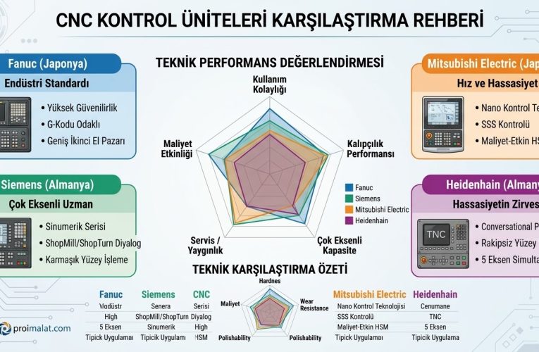 Profesyonel CNC Tezgah Seçimi: Markalar, Teknolojiler ve Kontrol Üniteleri