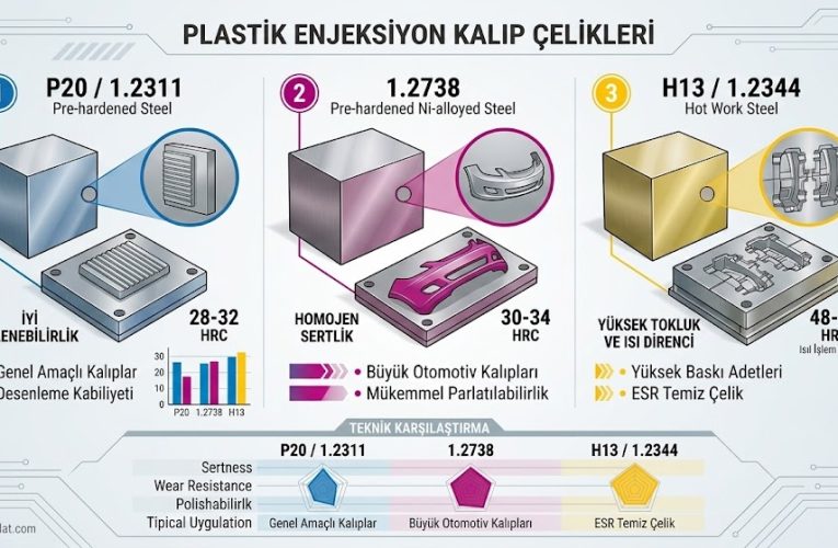 Plastik Enjeksiyon Kalıplarında Çelik Seçimi: Teknik Performans Kriterleri